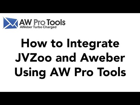 How to Integrate JVZoo and Aweber using AW Pro Tools