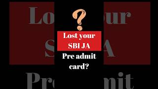 Lost your SBI JA prelims admit card?| Here's what to do #bankingexams #shorts #short #ytshorts #sbi