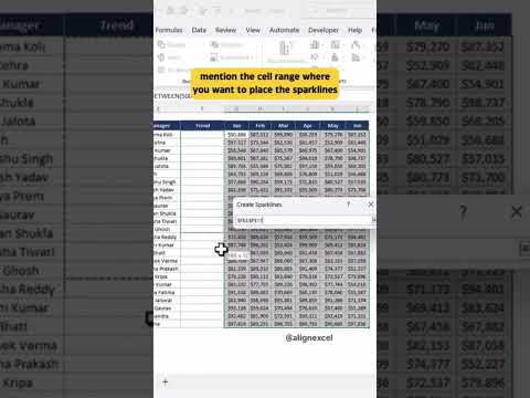Create Sparkline in Excel