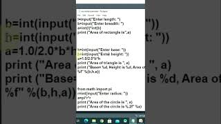 [Hindi] python program to find area triangle #shorts #python3  #ytshorts  #bintuharwani #learnpython