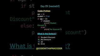 Python Nested If Explained in 30 Seconds 💡 | Python Logic Challenge #coding #python #programming