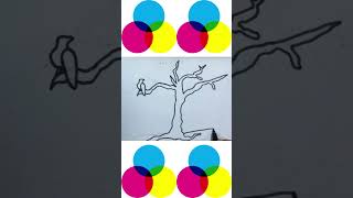 Quick and Easy Tree Drawing Tips ! Quick Tips for Drawing Natural Scenery ! Step-by-Step Drawing !