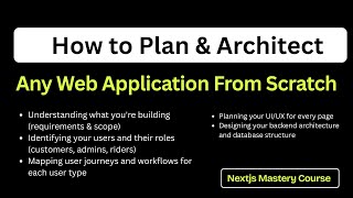 How to Plan & Architect Any Web Application From Scratch | Next.js Mastery