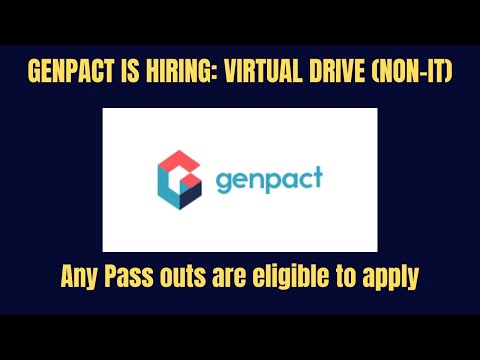 GENPACT IS HIRING: VIRTUAL DRIVE (NON-IT)