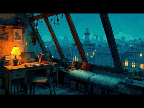 Rainy Day Lofi Chill Mix | Cozy Night Study Music for Focus & Work