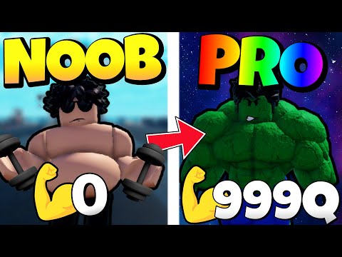 I Went Noob To PRO In Gym League Roblox