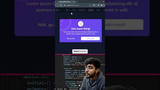 Modal with framer motion and tailwind in one shot. #animation #website #coding #programming #nextjs