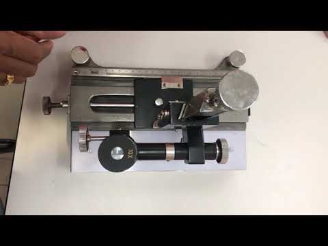 Travelling microscope: To find refractive index of glass slab.using travelling microscope Prakash