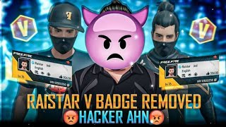 Raistar is script player ,raistar I'd baned,raistar v badge gone 😱