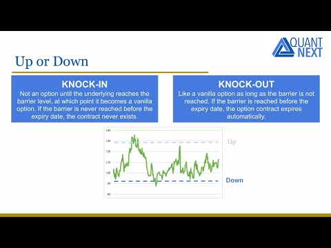 Introduction to Derivatives - Barrier Options