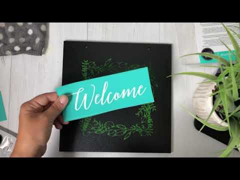 Chalk Couture Welcome Transfer with wreath