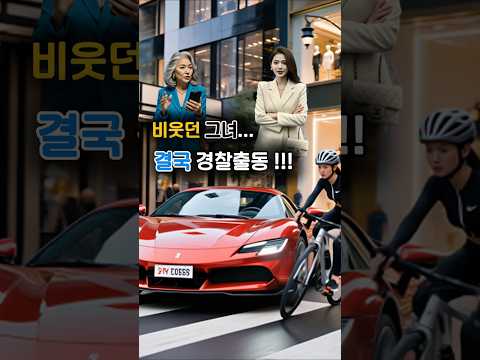 수백억 할머니 차 앞에서 갑질하던 여자...결국 경찰 출동!