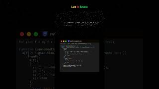 Let It Snow: JavaScript Snowfall Text Effect #coding #programming #christmas #christmas2025 #snow