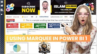 Power BI  | How to create Marquee , moving text or Scroller in 4 Minutes iTalkedTech