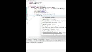Java For Loop ArrayList #shorts #javaarraylist #forloop