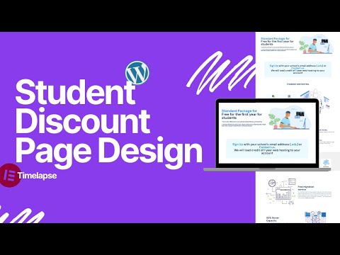 Designing a Student Discount Page for Hosting Sites | WordPress Timelapse