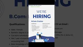 B.com  Freshers jobs | Commerce Graduate Jobs | all India jobs #jobvacancy #shortsfeed #recruitment