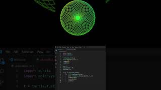 Mesmerizing Python Turtle Animation 🌸 | For Beginners #python  #coding #pythonforbeginners