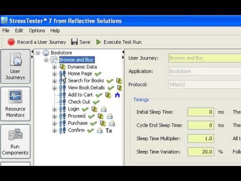 StressTester™ Learning Center - User Journey Workspace