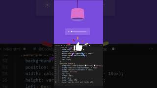 Create a css lamp with slide control #coding #webdevelopment #frontend #cssanimation #htmlcss