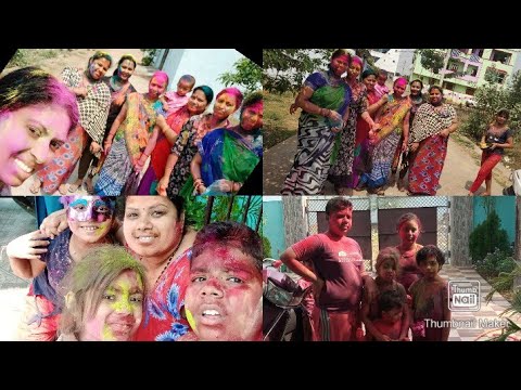 Holi celebration in our society,!! 💞