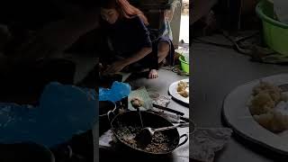 Cô thôn nữ lm bánh sắn #girlbuildingbushcraftlife #fishing #survivalgirl