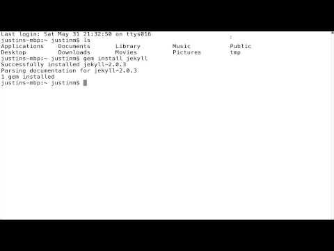 Getting started with Jekyll
