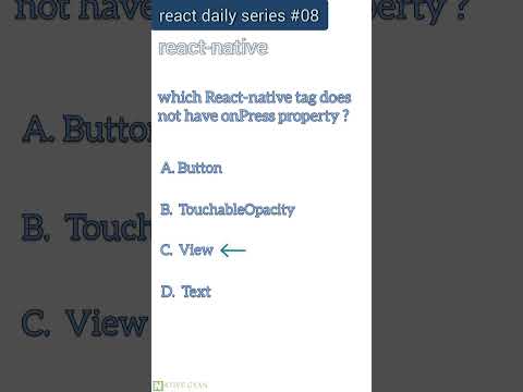 React-native Question Series #08 | React, React-native, Redux Daily Series