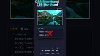 🎨✨ Master CSS Shorthand for Background Properties! 💻📐||#shorts #shortvideo #webdesign #css3animation