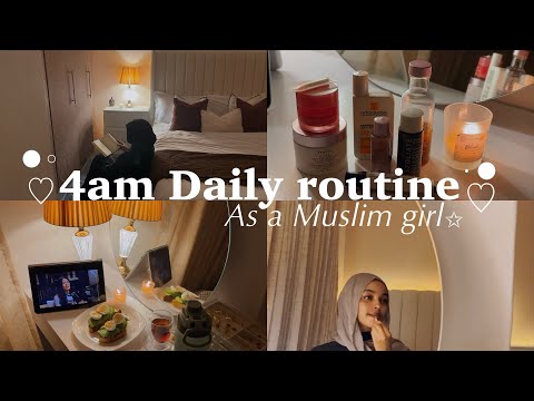 Waking up at 4am Everyday ⛅️ | life changing habits, Tahajjud, Fajr, studying, skincare, cooking.