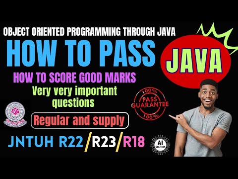 JAVA-Important question-How to pass-Btech 2nd year-R22-Jntuh