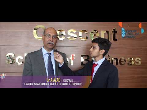 Crescent School of Business - Chennai - Dr.A.AZAD, Registrar