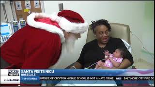 Santa Visits Children in the NICU at MedStar Franklin Square Medical Center