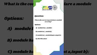 What is the correct way to declare a module in verilog|| #coding #verilog #programming