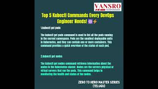 Top 5 Kubernetes Commands! #devopsbykk  #jobsearch #job #kubernetes