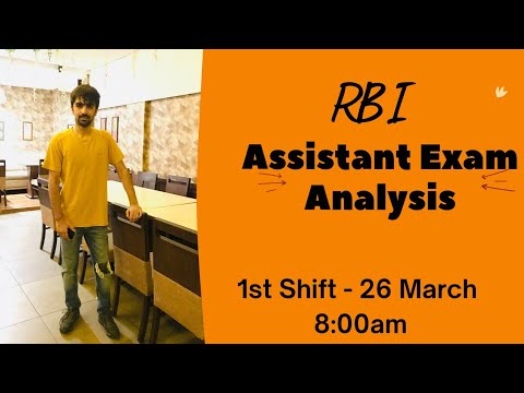 RBI assistant 26 March 1st shift analysis