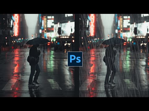 Rain Effect in photoshop #shorts