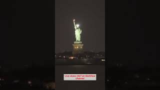 Radiant Lady Liberty Illuminating NYC Skyline 🗽✨ #NewYorkNights