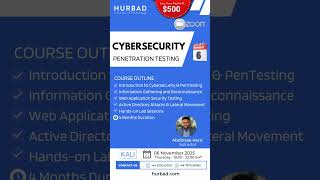 Cybersecurity   Penetration Testing Zoom Class #zoom #class #courses #hurbad