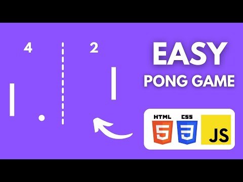 EASY Pong Game in JavaScript Tutorial - QUICK BEGINNER PROJECT