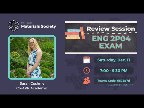 ENGINEER 2P04 Exam Review Session - 2021