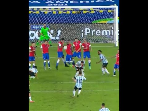ARGENTINA VS CHILE 1-1. Leo Messi Fantastic Freekick goal.