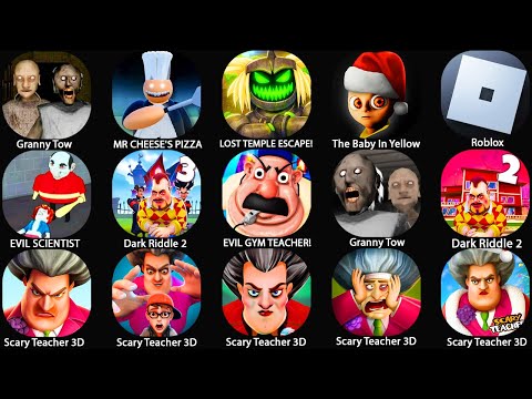 Granny, Mr Cheese Pizaa, Lost Temple Escape, The Baby in Yellow, Scary Teacher 3D, Dark Riddle 😲😲