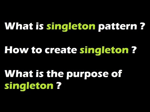 What is Singleton pattern & How to create it?