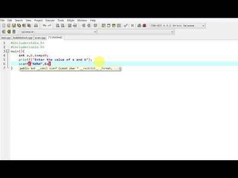 Basic C Swapping two numbers with temp variable