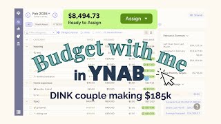 February Budget with Me! (YNAB) | $185k gross income