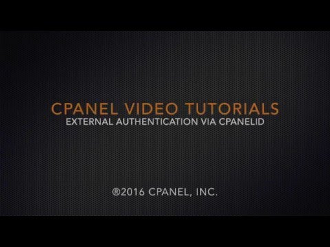 cPanel Tutorials - External Authentication via cPanelID
