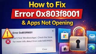 How to Fix Error 0x803f8001 & Apps Not Opening (Windows 11 2026) ✅