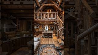 "Luxury Log Cabin Kitchen Tour 🪵✨ | Rustic Mountain Dream Home!"