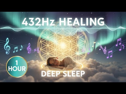 432Hz Healing Frequency + Delta Binaural Beats | 1 Hour Deep Sleep Music | Regeneration